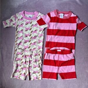Hanna Andersson Pink and Red Pajama Sets